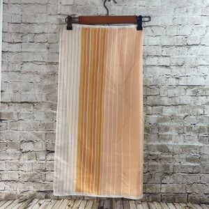 Orange peach white vintage scarf bandana handkerchief